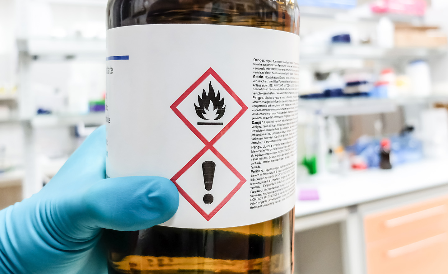 Hazardous chemical representing Sagentia Regulatory's CLP regulation consulting services