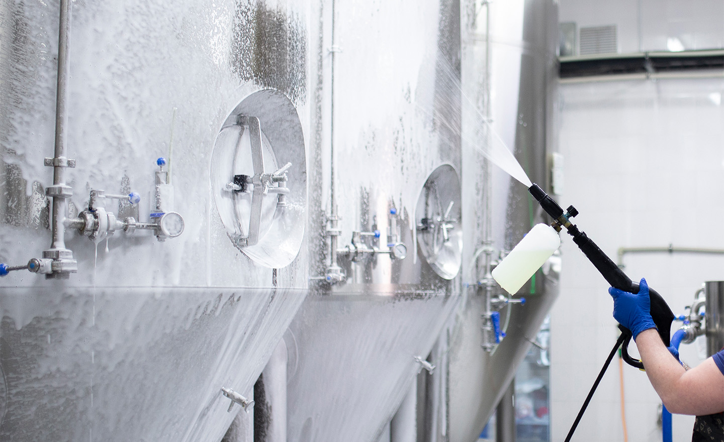 Cleaning of industrial facility representing Sagentia Regulatory's Biocides services