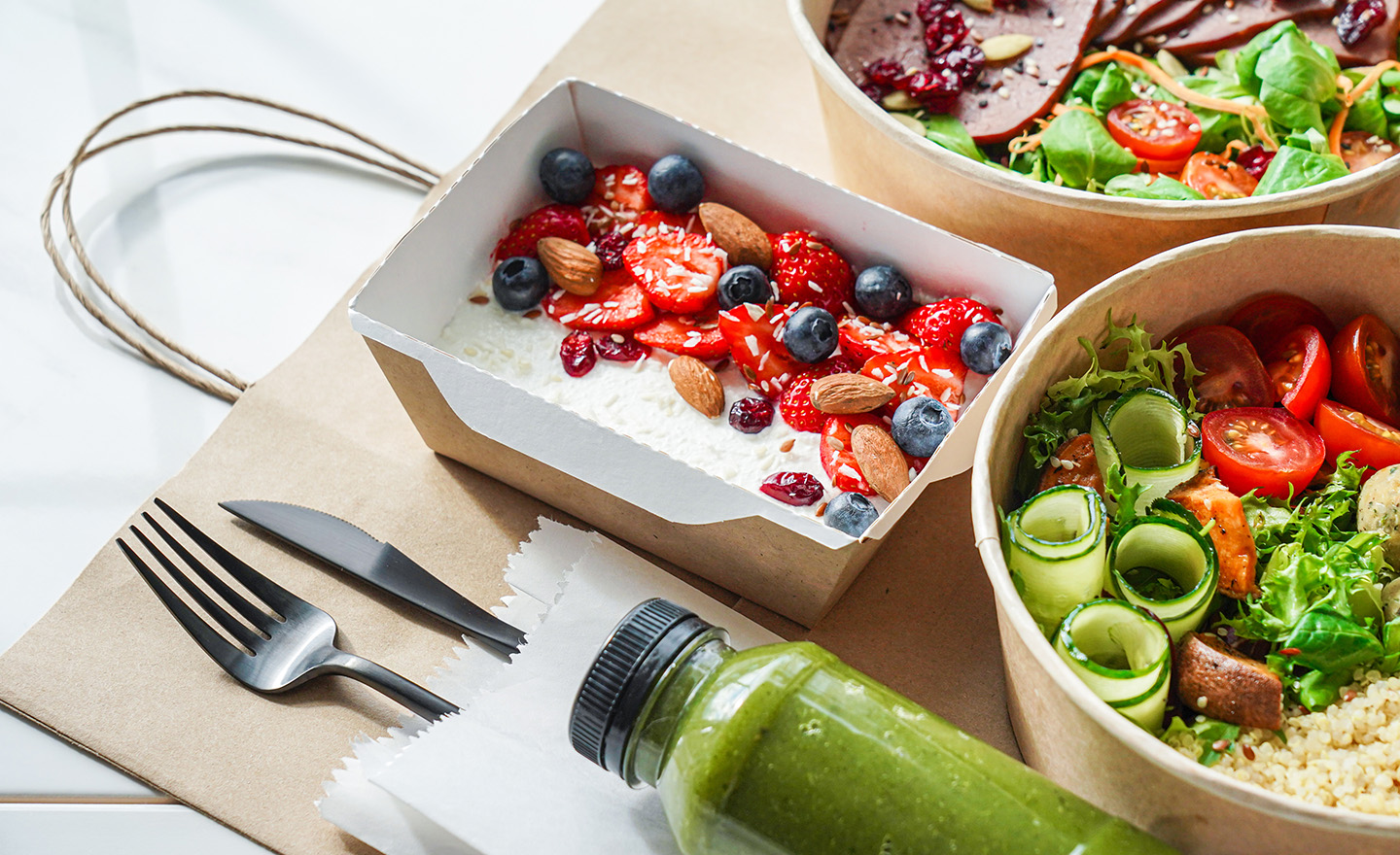 Healthy takeaway meal representing Leatherhead Food Research's Member Day