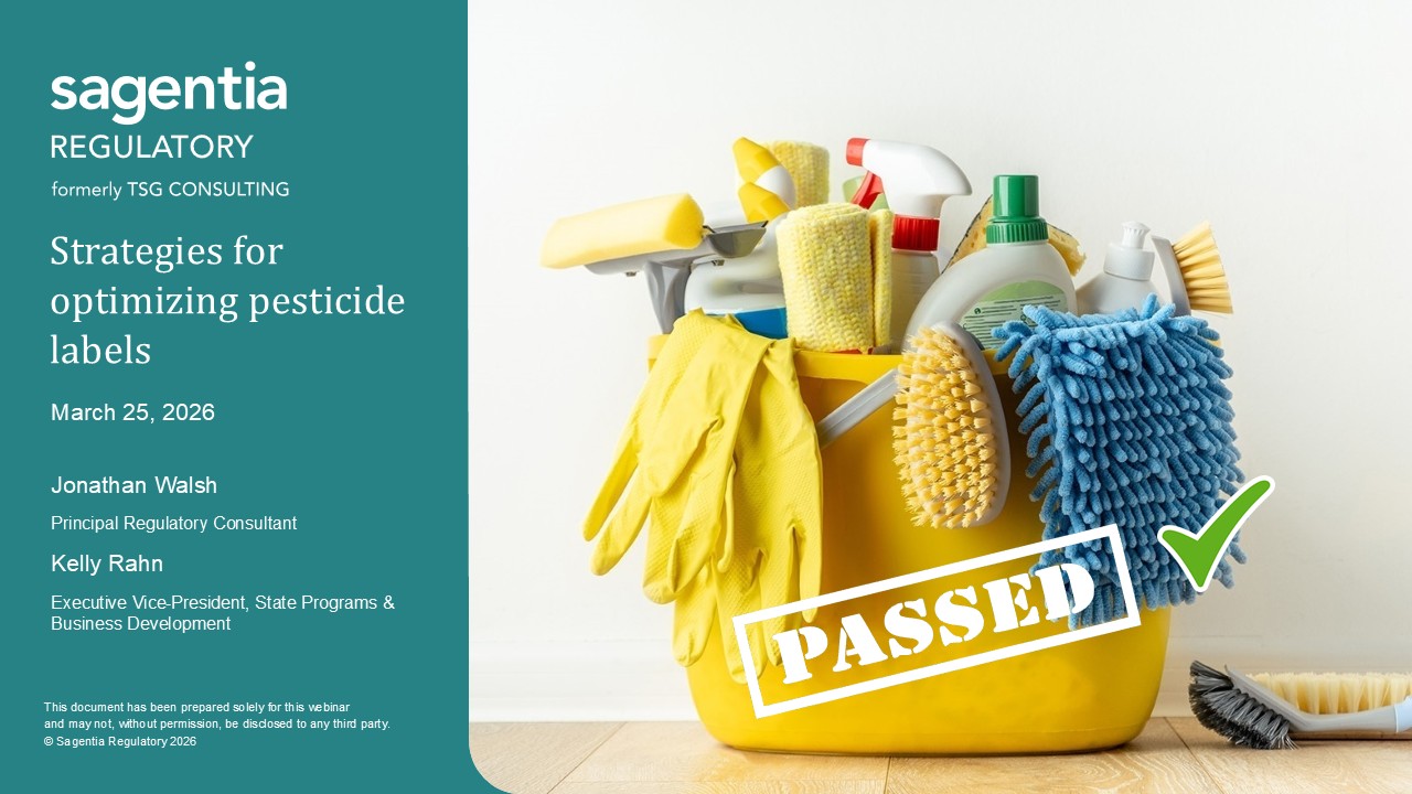 Pesticides Labeling Webinar | Sagentia Regulatory