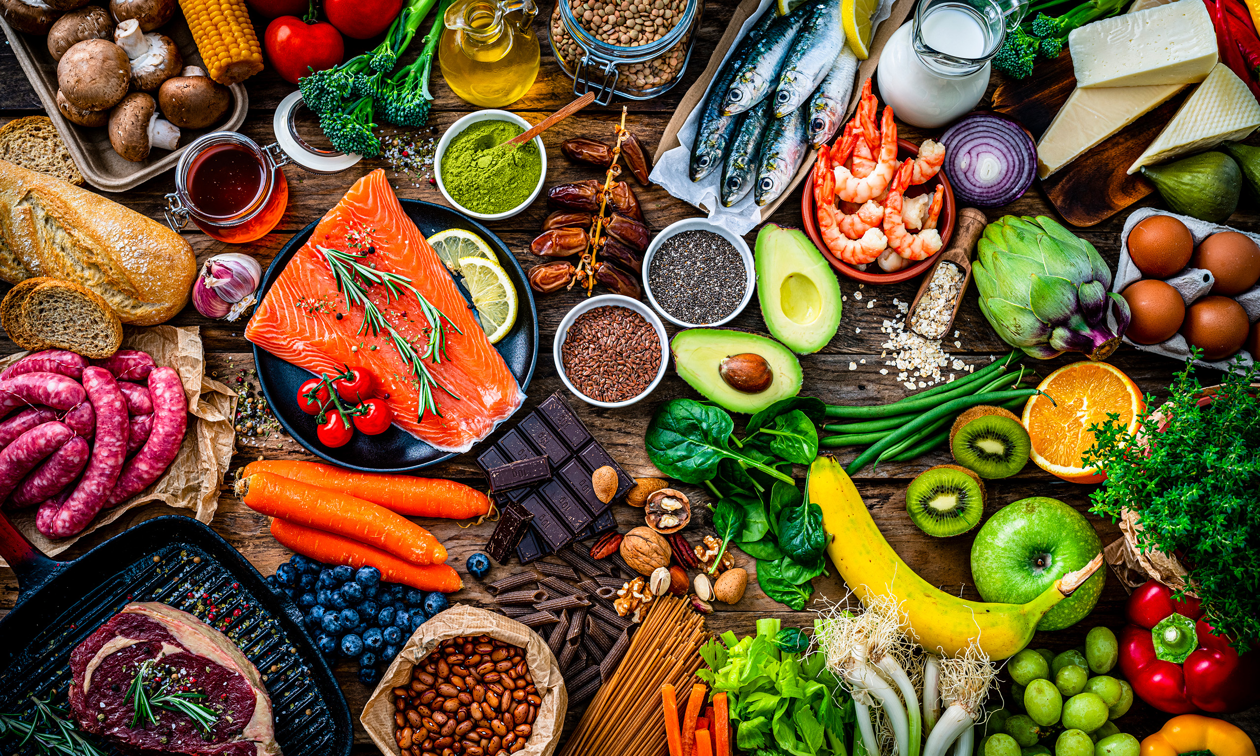 Photo of various food representing global food regulations | Leatherhead Food Research