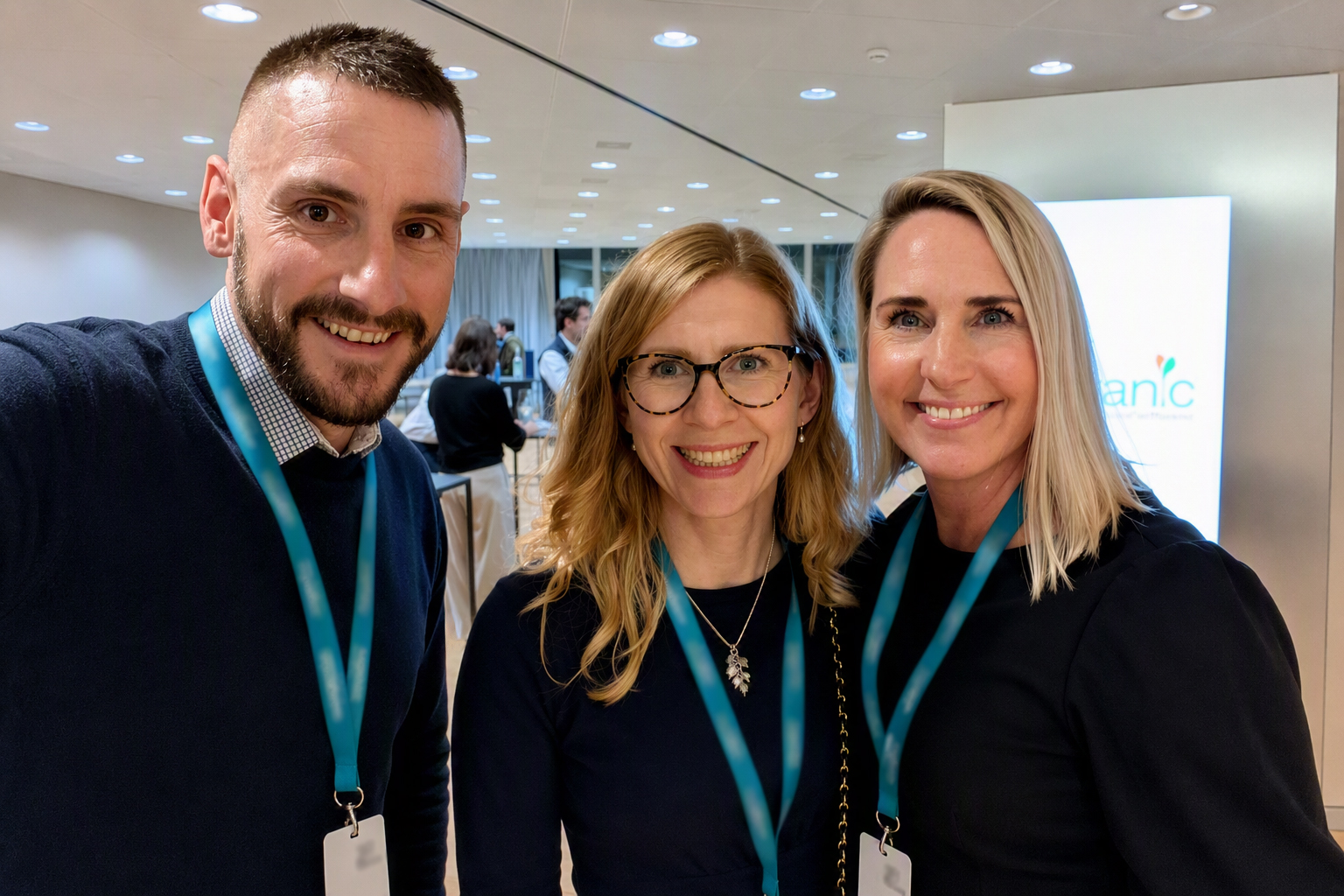 Photo of Darren Miles, Lesley Last and Vicky Atkinson at ABIM | Sagentia Regulatory (formerly TSG Consulting)