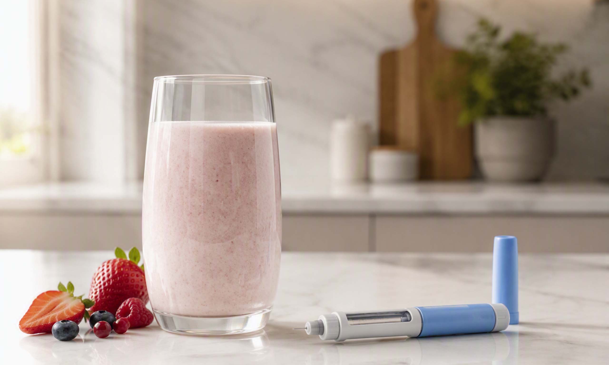 Image of a protein and fibre drink representing Leatherhead Food Research's regulatory consulting services around GLP-1 beverage regulations