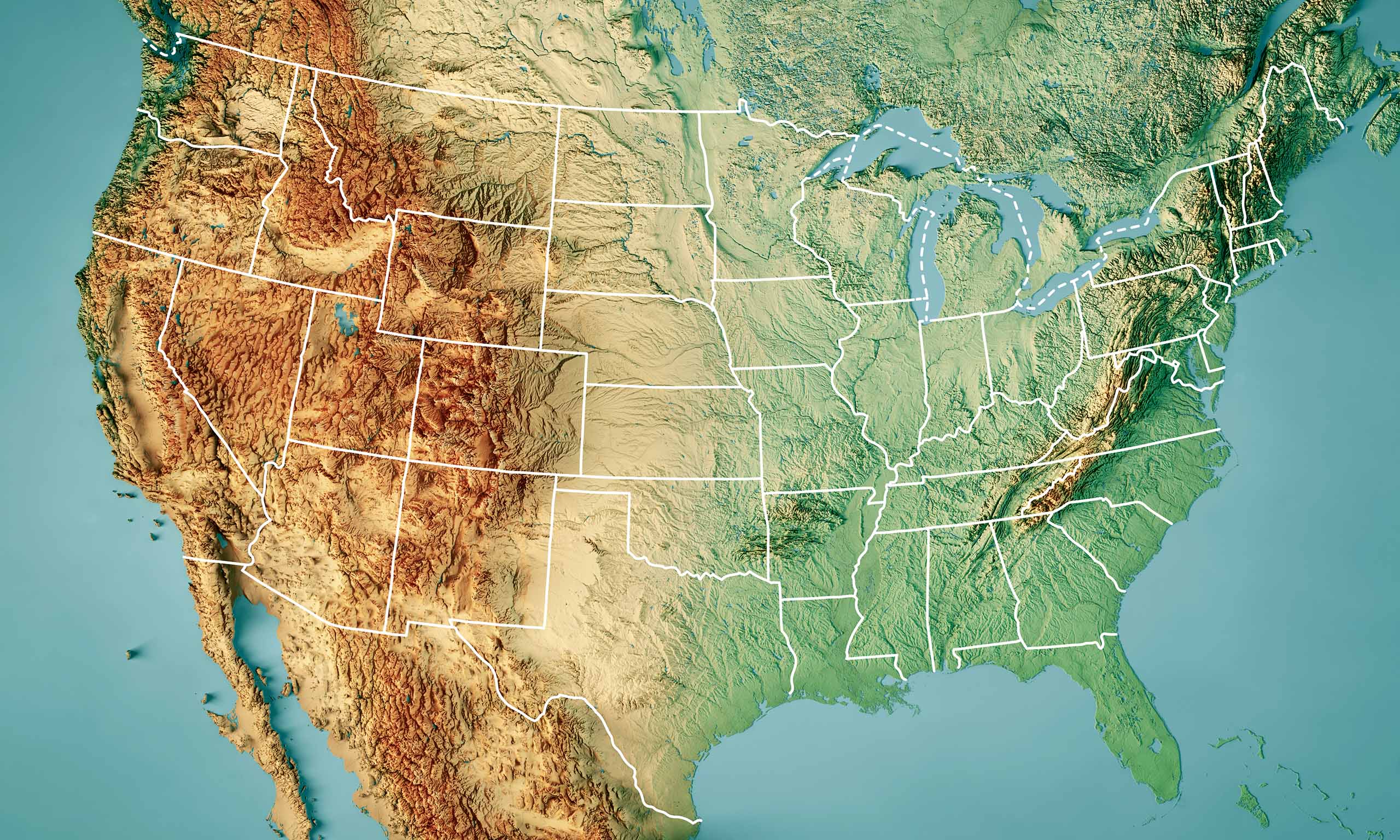 Map of US states representing Sagentia Regulatory's US State Antimicrobial Pesticide Registration Services